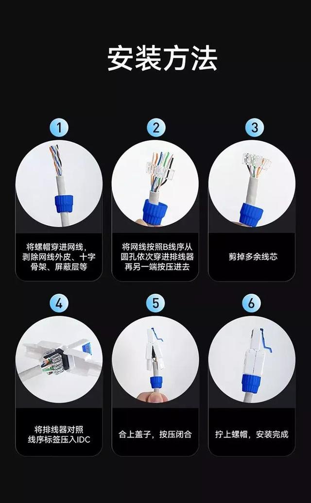 免打可拆卸，可重复使用，为您详细讲解综合布线水晶头安装技巧